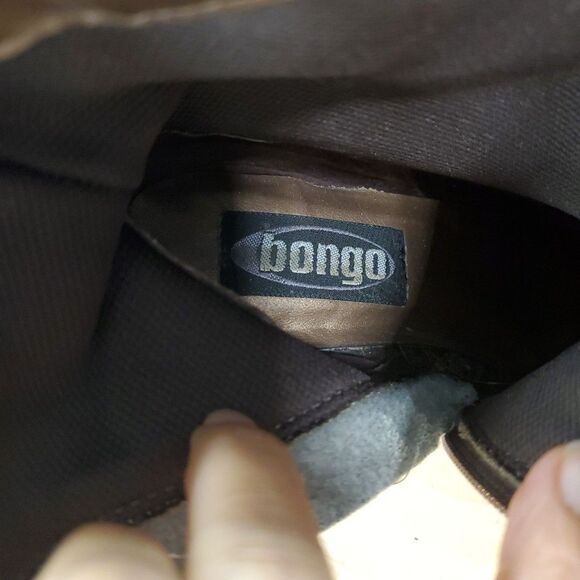 Vintage Y2K 90's Bongo Platform Chunky Heel Women's 7M Leather Tan Boots Brazil - Picture 12 of 16